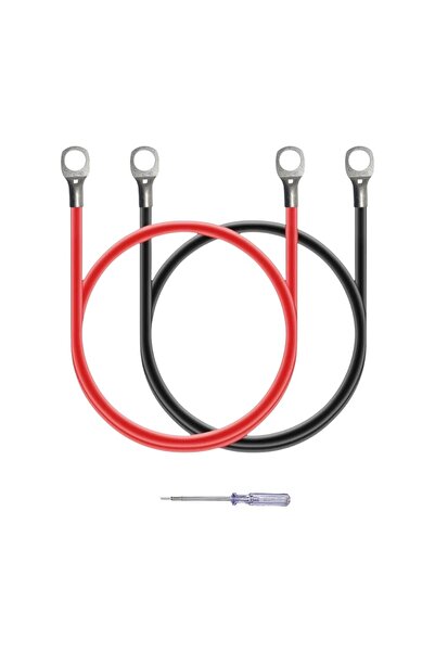 OEM Cablu 10mmp rosu/negru cu papuci de cupru electrolitic in ambele capete M...