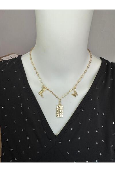 Uno Di Famiglia 3-Piece Charm Necklace Set, Star Necklace, Bow Necklace, Pola...