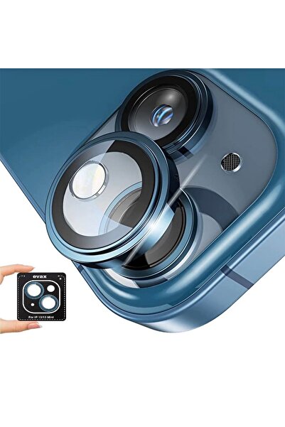 HYPERSOFT واقي عدسة الكاميرا من الياقوت الأزرق متوافق مع آيفون 13 (6.1 بوصة) مع أداة تركيب سهلة