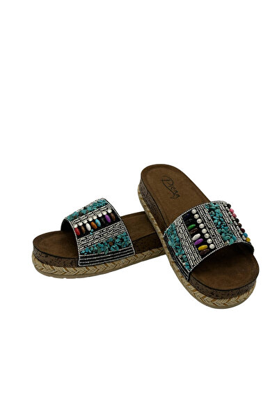 Pienn 20050 Anatomical Comfortable Stone Beaded Women's Slippers