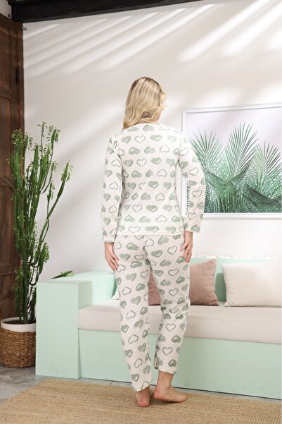 Hepyek Long Sleeve Cotton Interlock Fabric Pajama Set