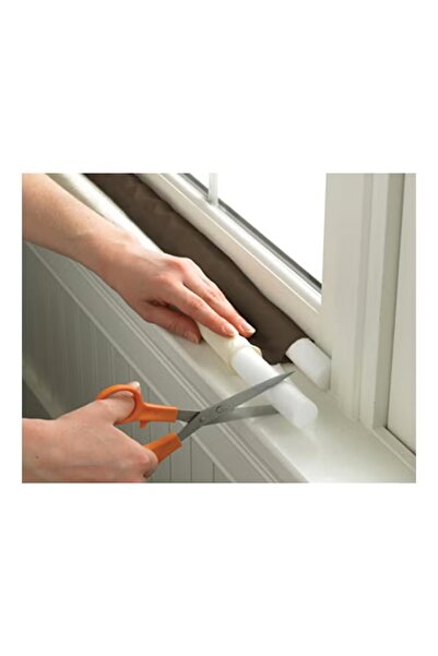 Generic حاجز باب مزدوج من القماش، مانع تسرب الهواء البارد، لون بني، للأبواب والنوافذ، حماية من البرد والغبار