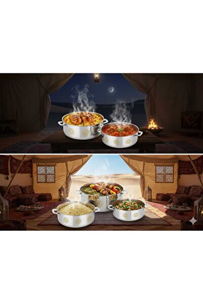 Milano 3-piece food container set, sizes 1000ml, 1500ml, and 2500ml, made of stainless steel, manufactured in India, keeps food hot for a long time.