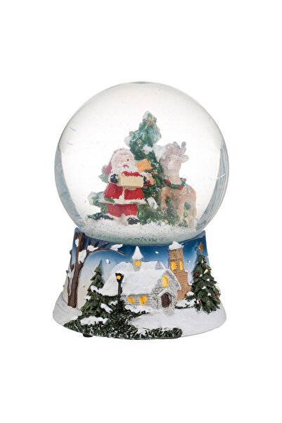 OEM Christmas Musical Snow Globe with Santa Claus on Base 13.5cm