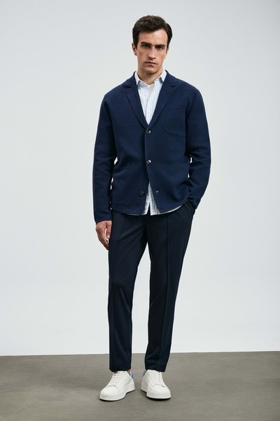 Lufian 112190329 Sımon Smart Чоловічі брюки-чіно Slim Fit Чоловічі брюки СИНІЙ