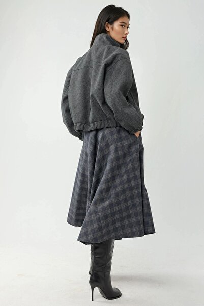 Hiccup Καρό μακριά φούστα σε σχήμα Α