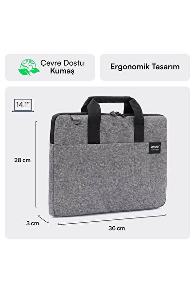 Mack Mcc-702 14.1\" City Fit Notebook Bag Gray