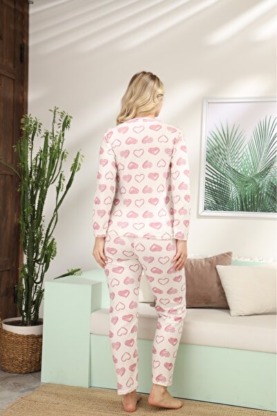 Hepyek Long Sleeve Cotton Interlock Fabric Pajama Set