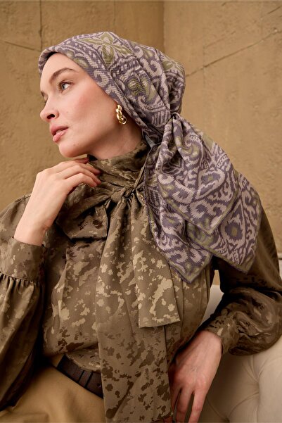 Silk Home Μαλακό βαμβακερό κασκόλ Nehir Pattern