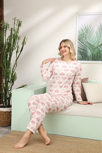 Hepyek Long Sleeve Cotton Interlock Fabric Pajama Set
