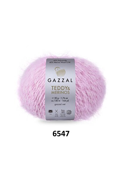 GAZZAL İPLİK Gazzal Teddy Merino Premium Fir de tricotat din pluș, Pachet de ...