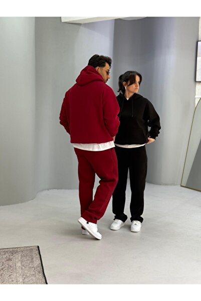 Baycombine35 Sevgili Kombini - 3 İplik Ş Fleece-Lined Tracksuit Set, Set of 4