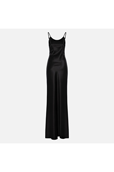 Enchanté Sori BLACK SILK LONG DRESS