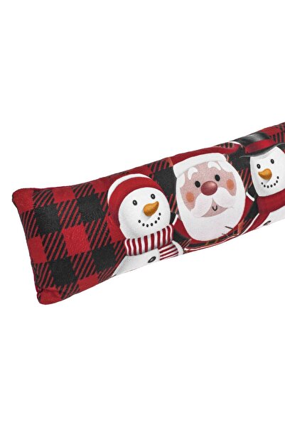 OEM Anti-Curtain Door Protection Red Checkered Santa Claus Snowman 90x10cm