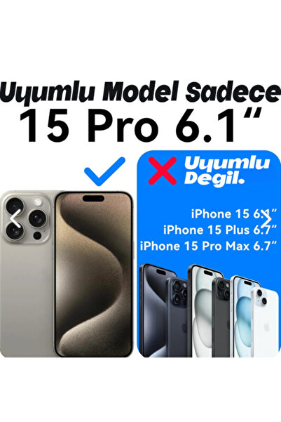 HYPERSOFT iPhone 15 Pro (6.1 Inch) Compatible Easy Installation Sapphire Camera Lens Protector with Apparatus