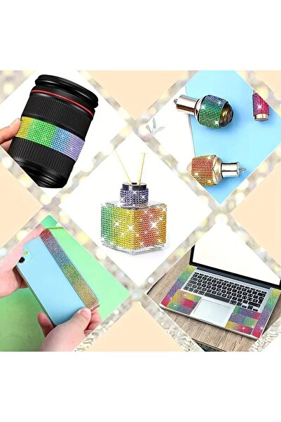 OEM Rainbow Rhinestone Sticker Sheet 20x20cm