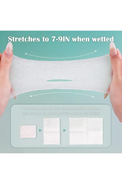 Yelajoy 200-piece Stretchable Luxury Cotton Pads for Facial Cosmetics, Open & Closed Soft Moisturizi