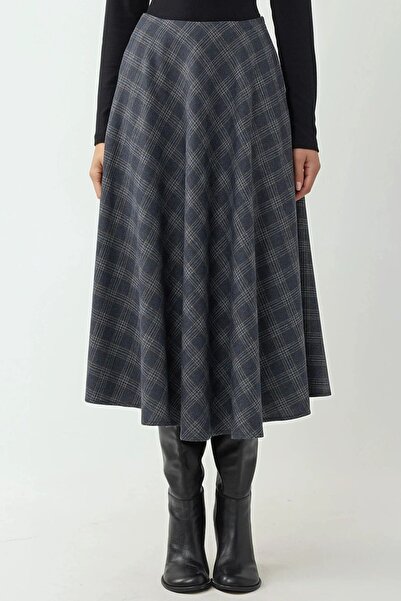 Hiccup Καρό μακριά φούστα σε σχήμα Α