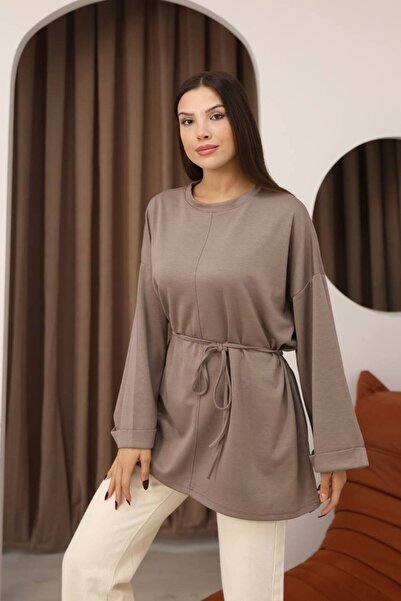 SUN STYLE Women's Comfortable Fit Belted Modal Tunic Set - Casual & Stylish Combination