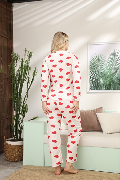 Hepyek Long Sleeve Cotton Interlock Fabric Pajama Set