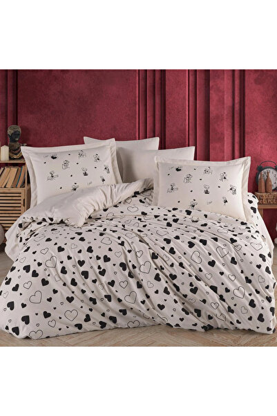 Hobby Single Poplin Duvet Cover Set Venus Black