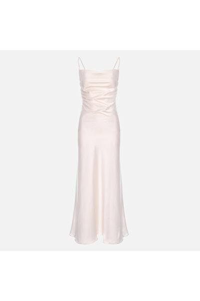 Enchanté Sori IVORY SILK MIDI DRESS
