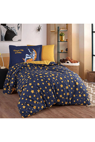 Hobby Single Poplin Duvet Cover Set Space Navy Blue