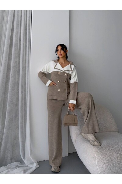 GİYSİ DÜNYASI 57 Tri̇ko Ceket Pantalon 2 Li̇ Taki̇t