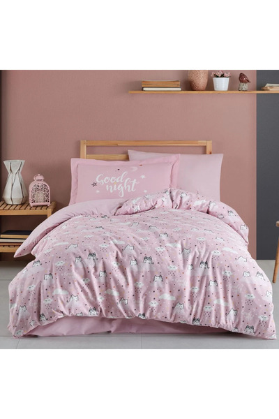 Hobby Tek Kişilik Poplin Nevresim Takımı Daisy Pembe