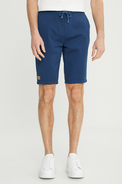 AC&Co / Altınyıldız Classics Men's Indigo S Slim Fit Slim Fit Cotton Side Pocket Shorts