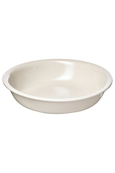 Generic Deep plate, dotted/light beige, 19 cm