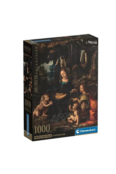 ART ă Da Vinci Madonna Stâncoasă Puzzle Compact de 1000 de piese Clementoni
