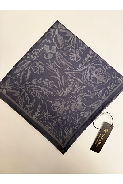 Silk Home Μεταξωτό μαντήλι με μοτίβο τιρκουάζ