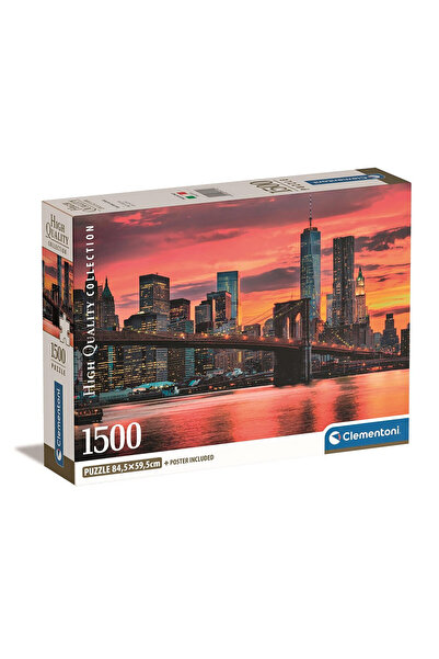 Cities Orașe East River New York puzzle Compact cu 1500 de piese Clementoni