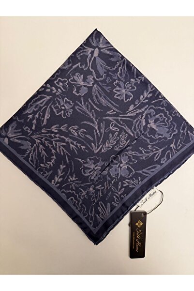 Silk Home Turquoise Pattern Twill Silk Scarf