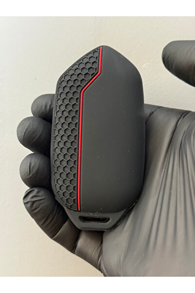 Mavi Keys Togg T10X T10F Husă de protecție pentru telecomandă cu 3 butoane cu model de fagure – negru roșu