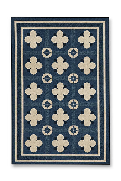 Rugs Modern Halı MOSSO Μπλε Μωβ Αποχρώσεις Εθνικά Λουλούδια με Σχέδιο Υφαντή ...