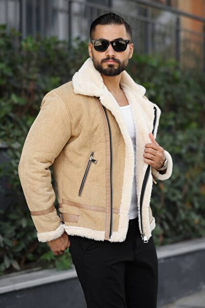 Kawimoda Trendy Velvet Biker Coat with Fur Inside - Matches Casual and Special Outfits