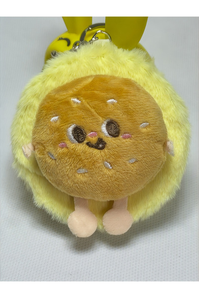 anahtarlık evreni سلسلة مفاتيح وملحقات حقيبة على شكل همبرغر مصنوعة من القطيفة...