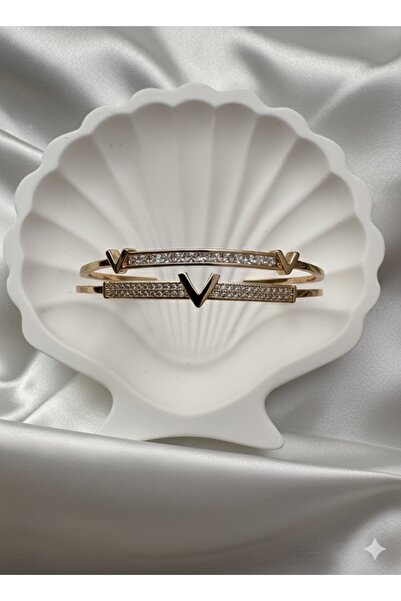 çelik takı Zirkon Taşlı XUPING Çelik Kelepçe KARARMAZ PASLANMAZ 14k KAPLAMA