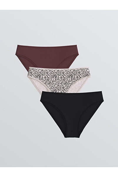 LC Waikiki Özmarka New Season Leopard Patterned Bikini Panties 3-Piece