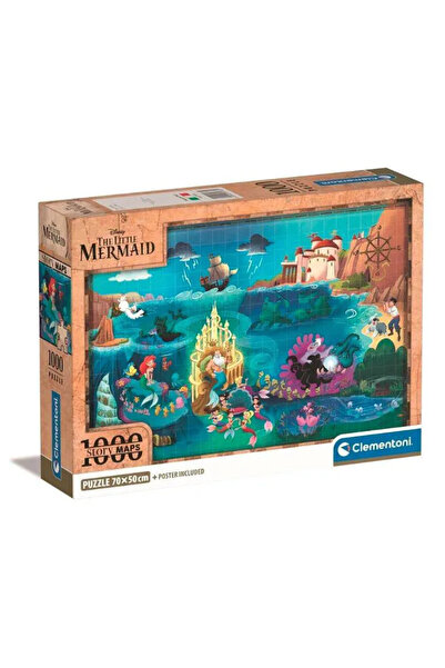 PRİNCESS Prințesele Disney Ariel Hartă de basm puzzle 1000 de piese Clementoni