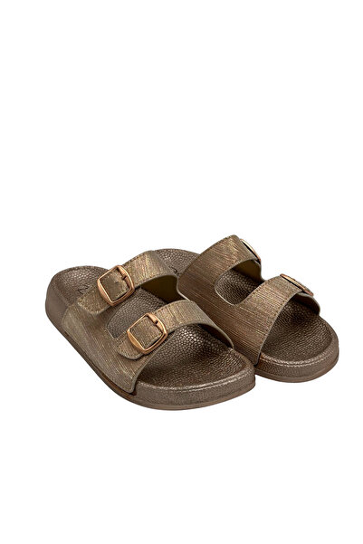 Pienn Anatomical Flexible Comfortable Silvery Printed Two Buckle Women's Slippers