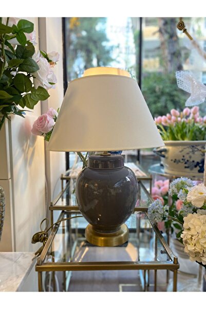 Dekordan House Gray Ceramic Lampshade