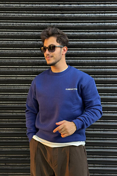 thesunfyre Men's Crew Neck 3 Thread O Oversized Back B Printed Sweatshirt