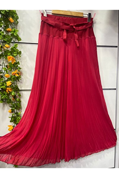 edu collection Червона шифонова спідниця з підкладкою