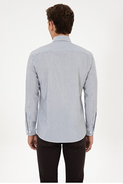 U.S. Polo Assn. U.S Polo Assn Button-Down Collar Slim Fit Striped Shirt