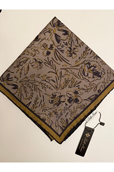 Silk Home Μεταξωτό μαντήλι με μοτίβο τιρκουάζ