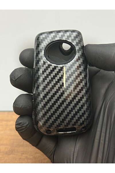 Mavi Keys Husă de protecție pentru chei de control din fibră de carbon cu 3 butoane compatibilă cu Toyota Corolla Auris Yaris Verso