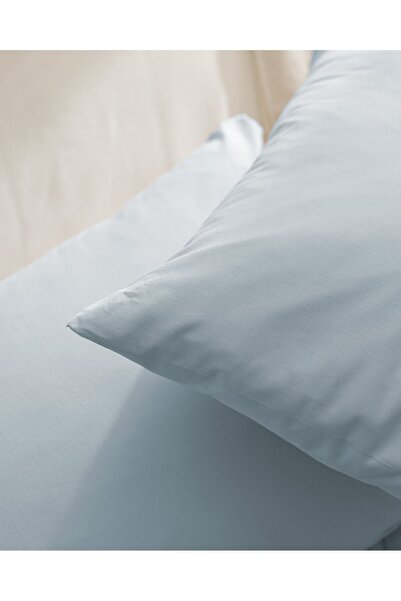 Madame Coco Manon 100% Cotton Ranforce Plain Set of 2 Pillowcases - Blue